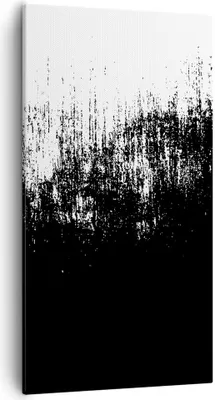 Produktbild von Bild auf Leinwand - Leinwandbild - Einteilig - Abstraktion dunkel schwarz und weiß - 55x100cm Wand Bild Wanddeko Wandbilder Leinwanddruck Bilder Wanddekoration Leinwand bilder PA55x100-4601
