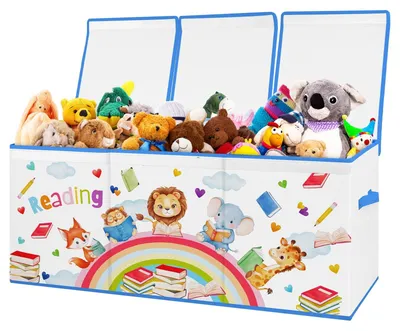 Produktbild von Faltbare Spielzeugaufbewahrungsbox mit Deckel für Kinder
