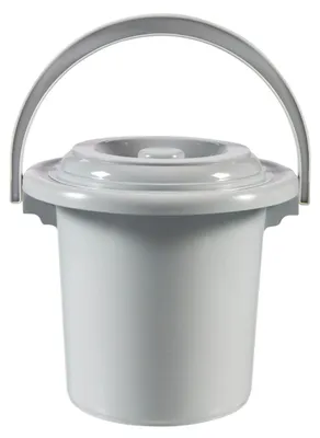 Image de CURVER Eimer mit Deckel 5L in hellgrau, Plastik, 23.5 x 23.5 x 23 cm