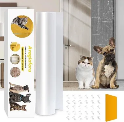 Produktbild von Klebefolie für Katzen, 4m x 30cm, selbstklebend, Schutzfilm für Möbel und Wände.