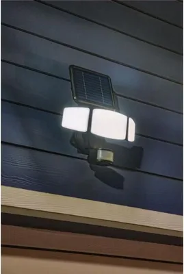 Immagine prodotto di Lampada solare con sensore di movimento, 3 teste, 1000 lumen, pannello solare da 2,5 W, portata 10 m, GALIX