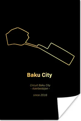 Produktbild von MuchoWow® Poster Baku - Formel 1 - Rennstrecke 80x120 cm - Papierdruck