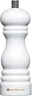 Produktbild von KitchenCraft MasterClass Pfeffer- und Salzmühle mit austauschbarem Deckel, Kunststoff, Weiß, 12 cm