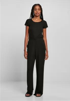 Produktbild von TB5068 - Ladies Rib Wid Leg Jumpsuit black XXL