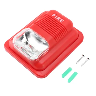Obrázek produktu pro Zvukový a světelný požární poplach 12 V 24 V Vestavěná LED Super hlasitá siréna požárního poplachu pro obytné budovy