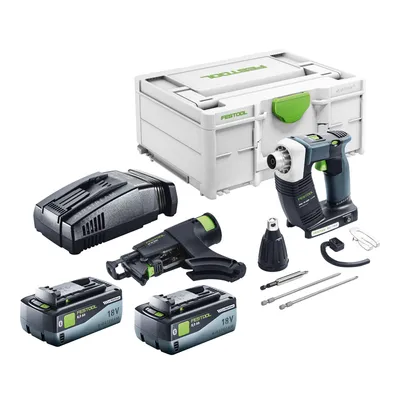 Produktbild von Festool DURADRIVE DWC 18-4500 Basic Akku Bauschrauber 18 V 14 Nm Brushless + 2x Akku 8,0 Ah + Schnellladegerät + Systainer