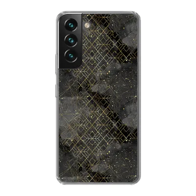 Produktbild von MuchoWow® Handyhülle Schutzhülle Hülle für Samsung Galaxy S22 Plus Marmor - Schwarz - Gold - Geometrie Silikon Softcase Handy Hülle - Schutzabdeckung