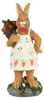 Produktbild von Clayre & Eef Dekorationsfigur Kaninchen 5x5x13 cm Braun Kunststoff