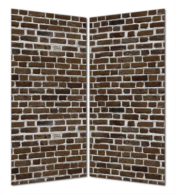 Produktbild von Wallario selbstklebende Duschrückwand 160 x 200 cm mit Motiv Ziegelsteinwand in braun - Backsteine - Wandverkleidung mit Hochglanzlaminat in Glasoptik