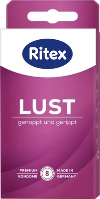 A box of Ritex Lust condoms.