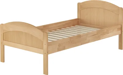 Produktbild von Holzbett mit hoher Sitzkante Seniorenbett Buche natur 90x200 Zubehör wählbar V-60.75-09Rollrost inkl.