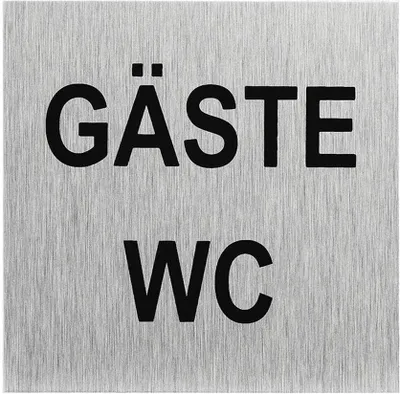 Produktbild von Aluminium Türschild " Gäste WC " 60x60mm