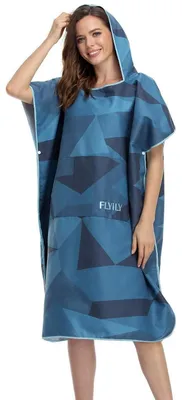 Produktbild von Surf Poncho Mobile Umkleide Umziehhilfe Bademantel Large Navygeometry