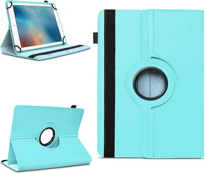 Produktbild von Tablet Hülle für Apple iPad 2017 2018 2019 2020 Tasche Schutzhülle Case DrehbarFarben:Türkis