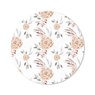 Produktbild von MuchoWow® Mauspad Mousepad Rosen - Gold - Weiß 40x40 cm - Mousepads - Maus Mat - Pad - Mausunterlage - Schreibtisch Accessoires