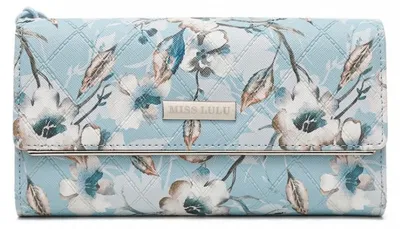 Immagine prodotto di Pochette da donna blu con motivo floreale per il cellulare di Lipsy