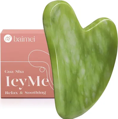 Produktbild von Gua Sha Stein Natürlicher Jade Gesichtsmassage Weihnachtsgeschenke Frauen