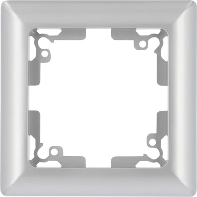 Produktbild von Unitec Abdeckrahmen 1-fach Genua silber