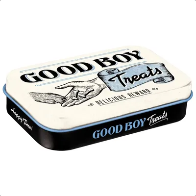 Retro Hundesnack-Dose, 6 x 9,5 x 2 cm, Vintage-Design