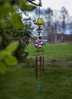 Produktbild von LED-Solar-Windspiel 'Turtle', bunt, ca. 104x17 cm