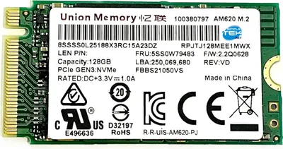 Immagine prodotto di Lenovo Union Memory Am620 Ssd M.2 2242 128gb Pcie Nvme 5ss0w79483 Sss0l25188
