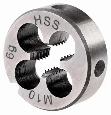 Image de Schmith Schneideisen manuel M5 x 0,80 en acier HSS, outil professionnel pour le filetage. Kit de réparation pour atelier et bricoleurs. Pour refaire les filetages, extracteurs, outil de coupe, ensemble