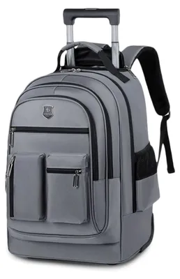 Image de Sac à dos pour ordinateur portable, pliable, avec roulettes - Léger et résistant à l'eau