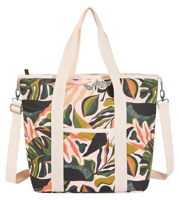 Immagine prodotto di Borsa termica isolata da 29 litri, colore verde, riutilizzabile, ideale per il pranzo, portatile con tracolla