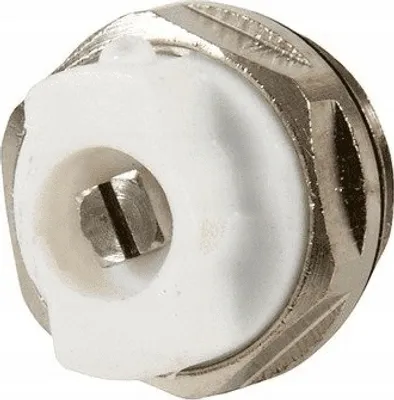 Close-up of a radiator vent valve.