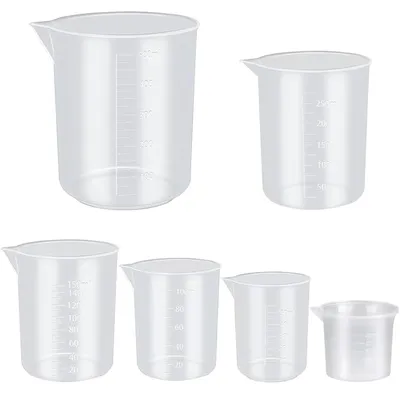 Messbecher-Set 6-tlg., 30–500 ml, hitzebeständig, Kunststoff