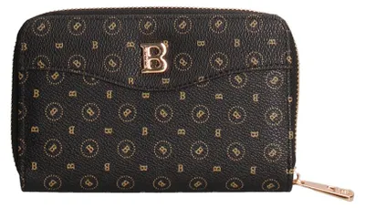 Imagen del producto de Cartera de mujer, color , con estampado de monograma y cierre con cremallera. Compacta, de 15,5 x 10 cm