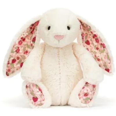 Productafbeelding van Pluche konijn, 28 cm – Knuffel met bloemvormige oren – zacht konijn met een schattig ontwerp – bruin – perfect als knuffel voor het slapengaan en als paashaas