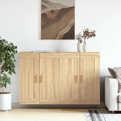 Produktbild von vidaXL Wandschränke 2 Stk. Sonoma-Eiche Holzwerkstoff