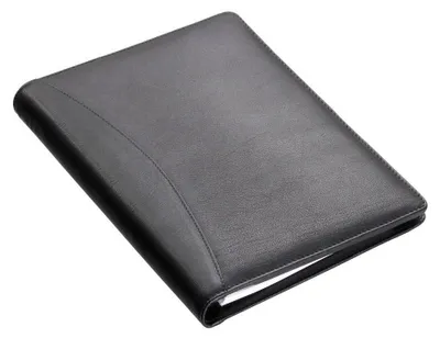 Schreibmappe DIN A5 Schwarz mit Taschenrechner und Stift