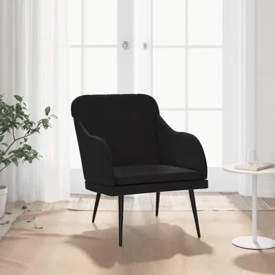 Produktbild von Schwarzer Sessel aus Samt, 63 x 76 x 80 cm