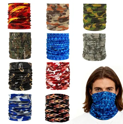Productafbeelding van Multifunctionele outdoor sjaal bandana - Naadloos en UV-bescherming - Sporthoofddeksel - 10 stuks - Voor paardrijden en wandelen