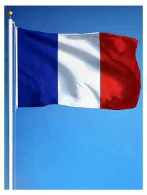 Produktbild von Frankreich Flagge, 90 x 150 cm, dreifarbig, Blau, Weiß, Rot, aus Polyester, mit Ösen, für Innen- und Außenbereich, geeignet für Dekoration, Nationalfeier, Veranstaltung, Sport