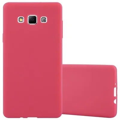 Produktbild von Cadorabo Hülle für Samsung Galaxy A7 2015 Schutzhülle in Rot Handyhülle TPU Silikon Etui Case Cover