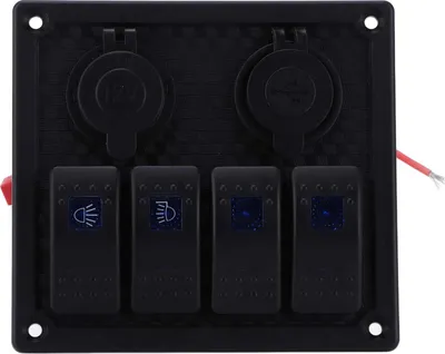 Obrázek produktu pro 4stupňový přepínač, LED, IP65, vodotěsný, pro 12–24 V automobily, nákladní automobily, lodě, úpravy