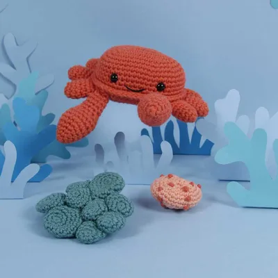Image de Kit de crochet DMC Amigurumi "Crabe", 11,5 x 16,5 cm