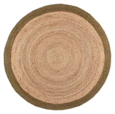 Produktbild von Jute Teppich Rund - Fair Natur Grun