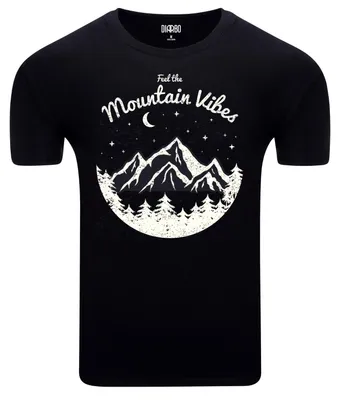 Produktbild von Diarbo Herren T-Shirt Mit Naturdruck in Schwarz Gr.XXL
