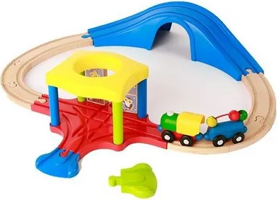 Produktbild von Junior Holzbahn Meine erste Abenteuer-Bahn Kinder Kleinkind Spielzeug