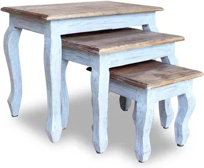 Produktbild von Famanu Set von 3 Couchtischen - Massivholz, handgefertigt
