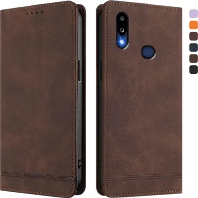 Obrázek produktu pro Pouzdro pro Samsung Galaxy A10S, retroPolyuretankožené flip pouzdro s stojánkem a přihrádkami na karty Hnědý
