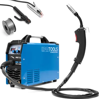 Produktbild von IPOTOOLS MIG-160ER MIG MAG Schweißgerät Schutzgas Digital IGBT E Hand Fülldraht