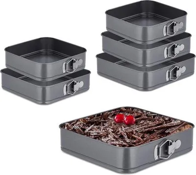Produktbild von Famanu Springform Set 6-teilig - 24, 26, 28 cm - Edelstahl mit Antihaftbeschichtung