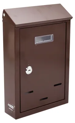 Immagine prodotto di Cassetta postale marrone in acciaio, 300x200x65 mm