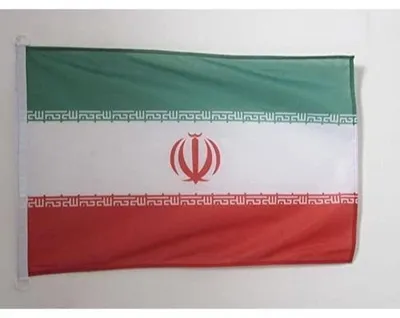 Bootvlag Iran 90x60 cm, gestricktes Polyester, mit Ringen