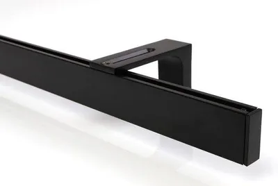 Image de Tringle à rideaux encastrable - Rideau de séparation - Noir - 160 cm
